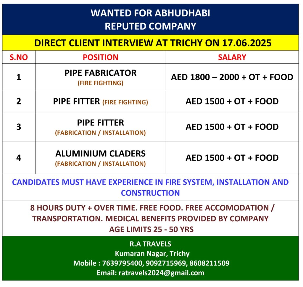 REPUTED COMPANY IN ABHUDHABI