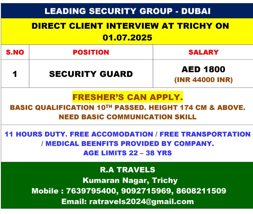 LEADING SECURITY GROUP JOBS DUBAI