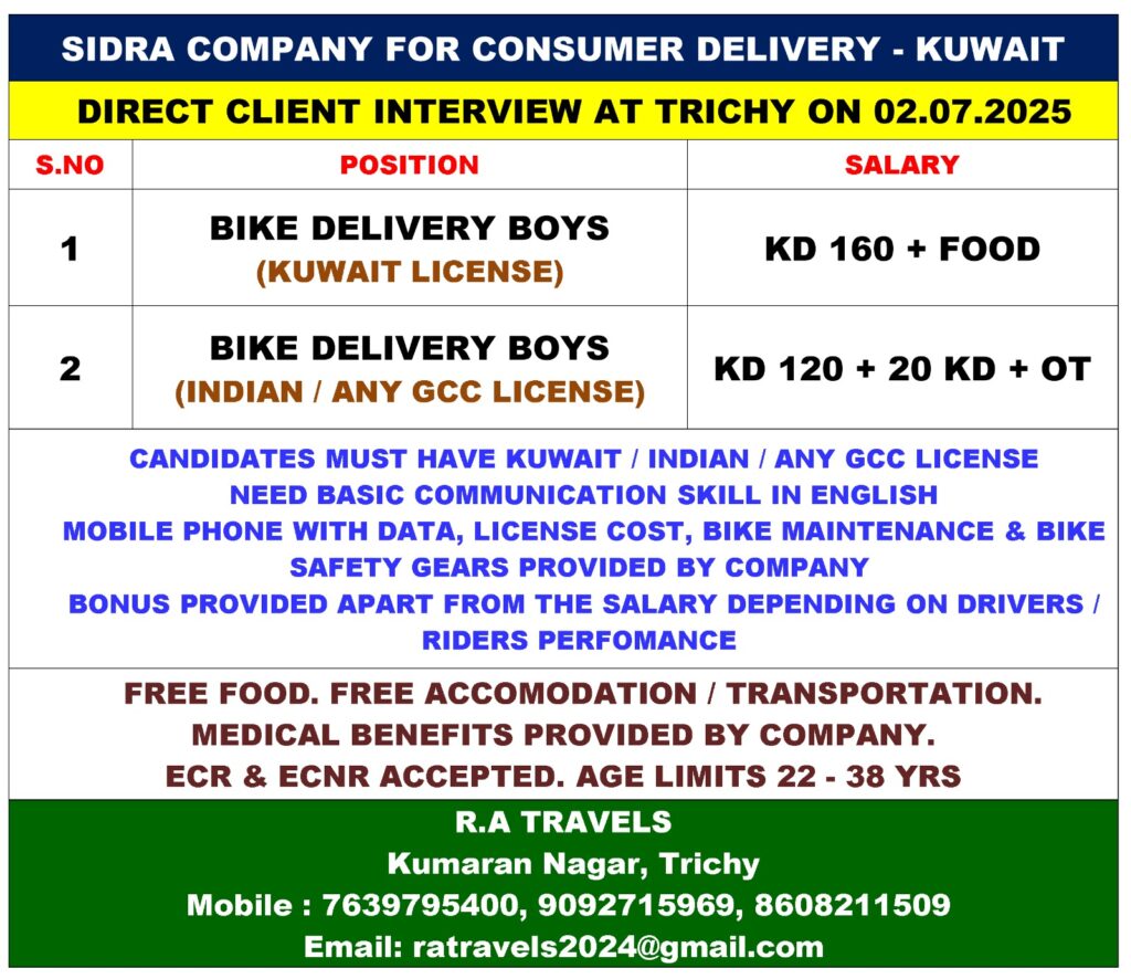 SIDRA COMPANY FOR CONSUMER DELIVERY IN KUWAIT