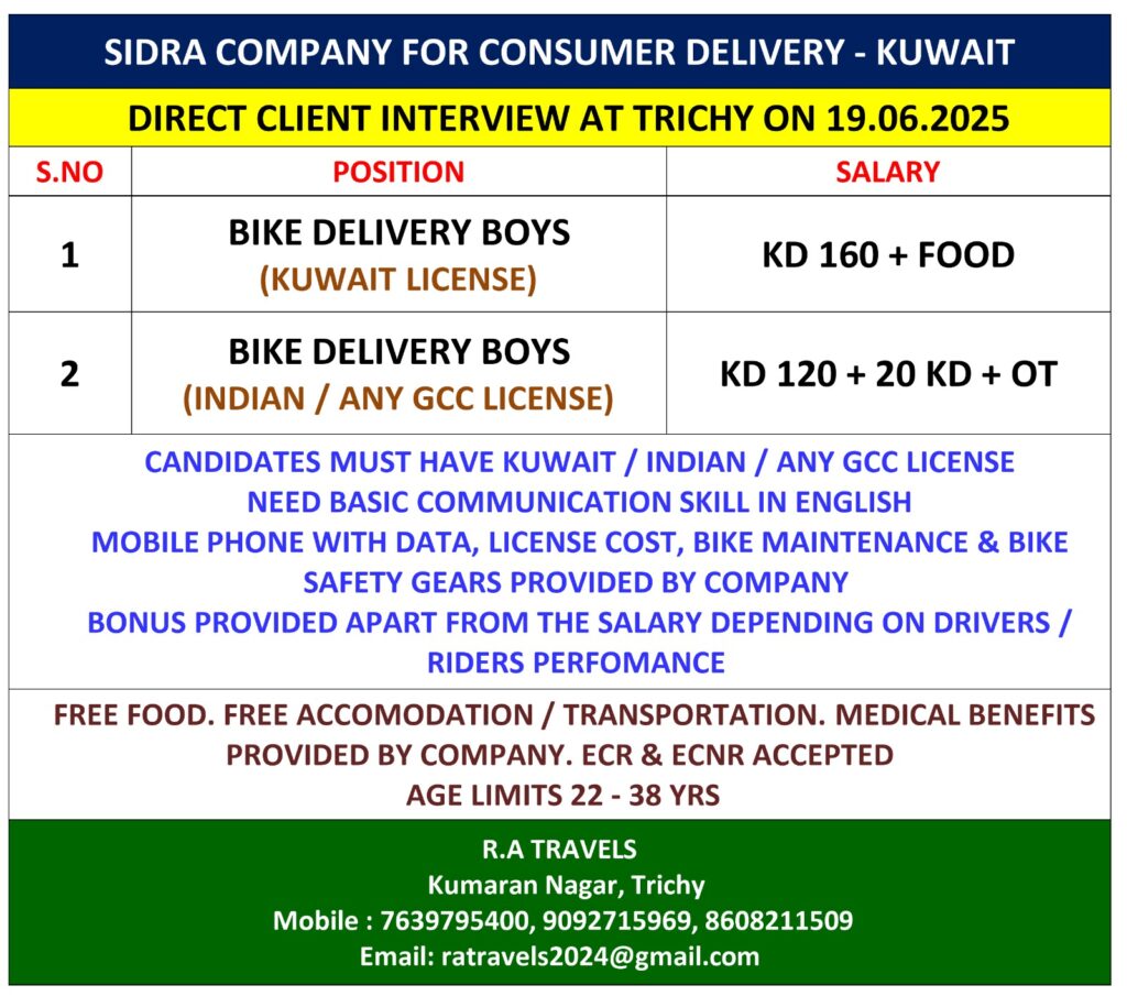 SIDRA COMPANY FOR CONSUMER DELIVERY IN KUWAIT