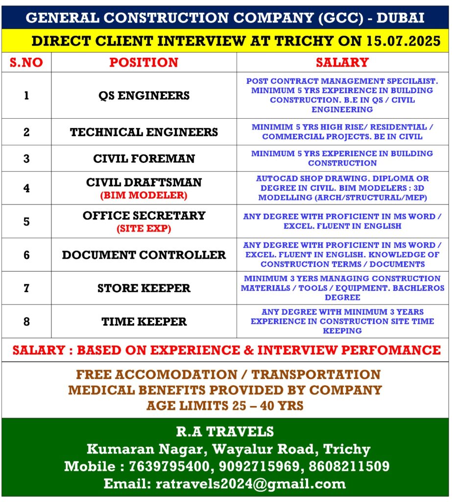 GENERAL CONSTRUCTION COMPANY (GCC) IN DUBAI