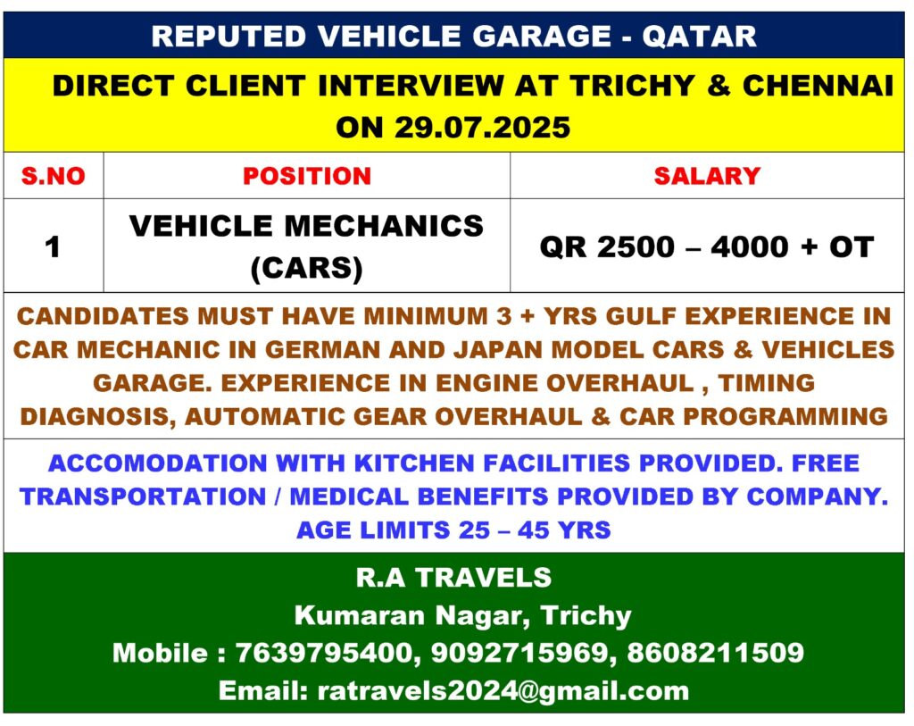 REPUTED VEHICLE GARAGE IN QATAR