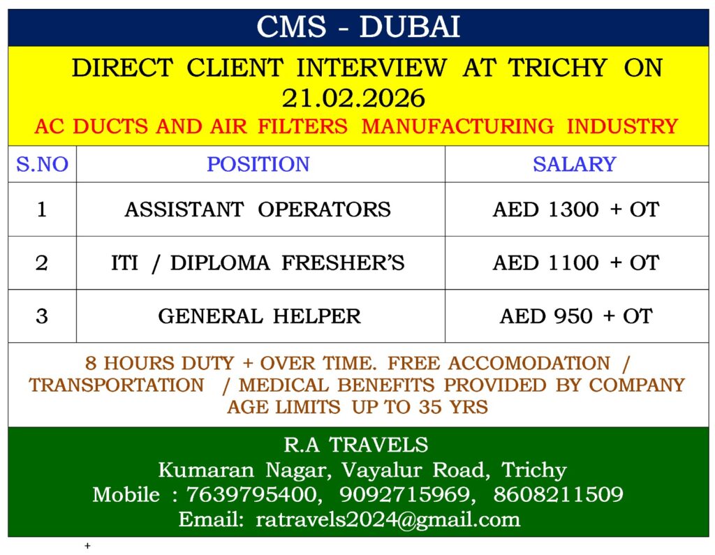 WE ARE HIRING FOR CMS IN DUBAI