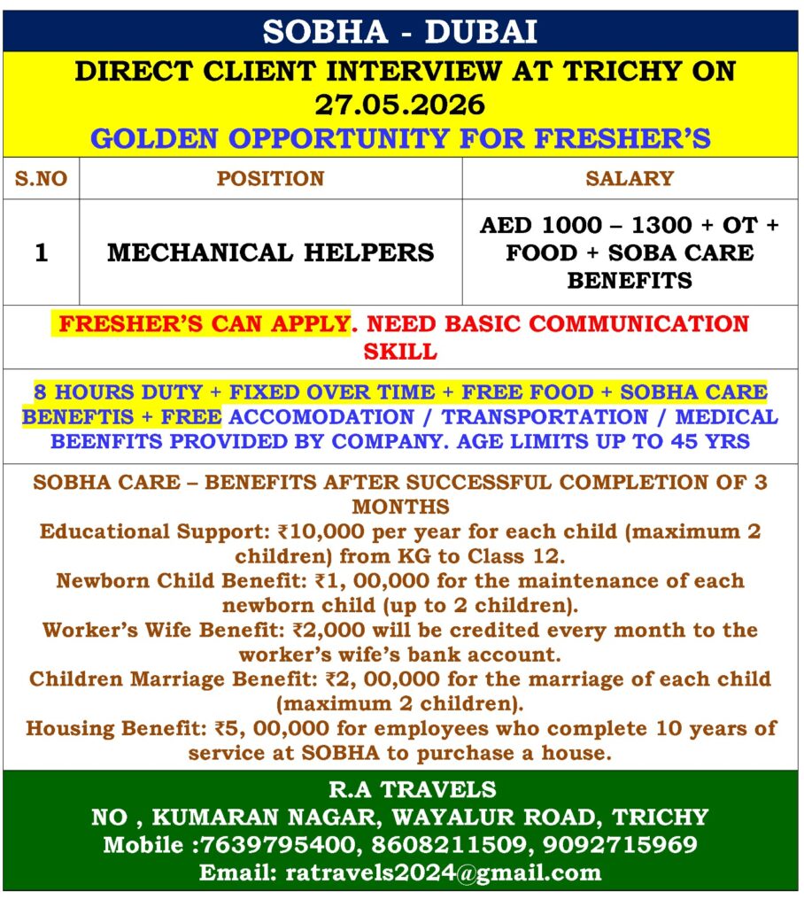 Mechanical Helper Jobs