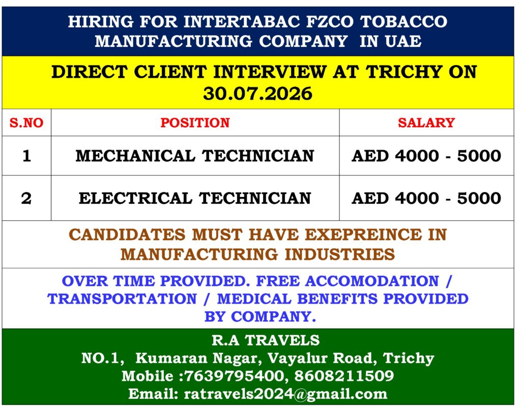 Intertabac FZCO UAE Jobs 2026