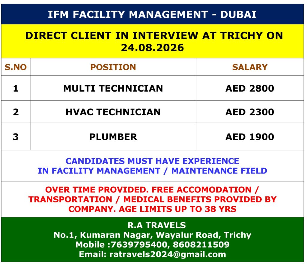 IFM Facility Management Dubai Jobs